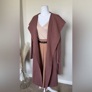 NWT Love Tree - Elegant Sophisticated Mauve Women's Knit Coat